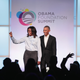 Michelle and Barack Obama at the inaugural Obama Foundation Summit on Oct. 31, 2017, in Chicago